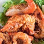 กุ้งแม่น้ำผัดมันกุ้ง